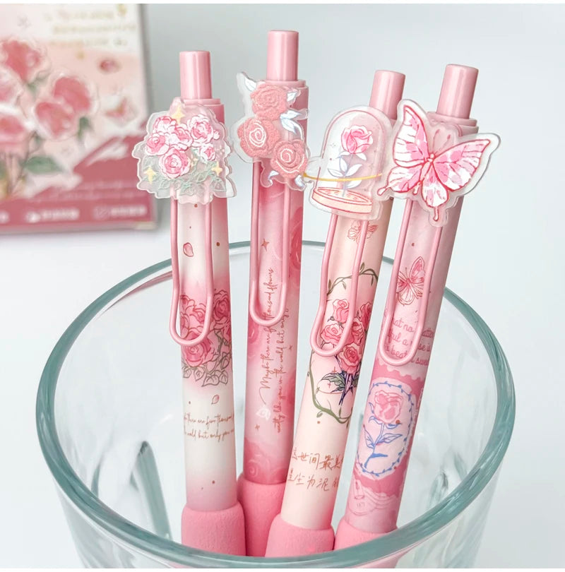 Rosy Twist Blossom Gel Pens