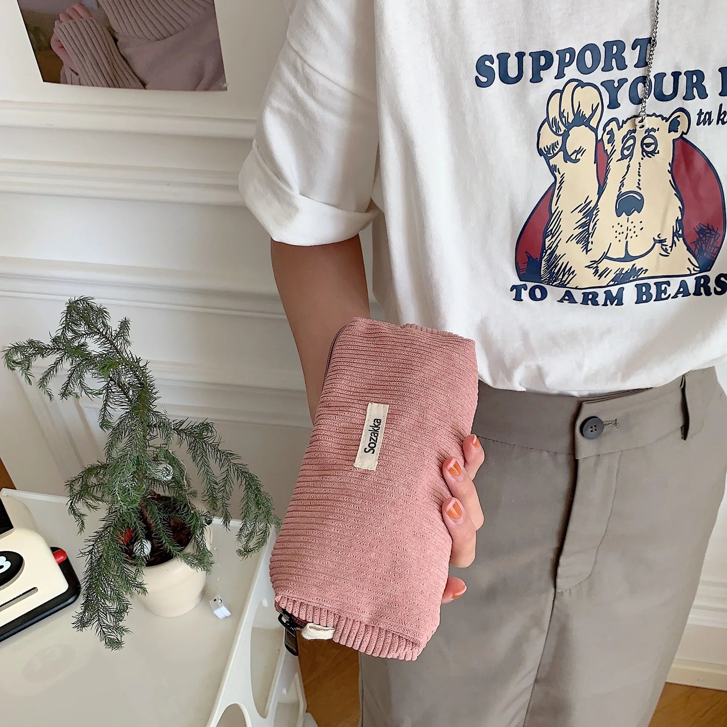 Retro Corduroy Dreams Pencil Case