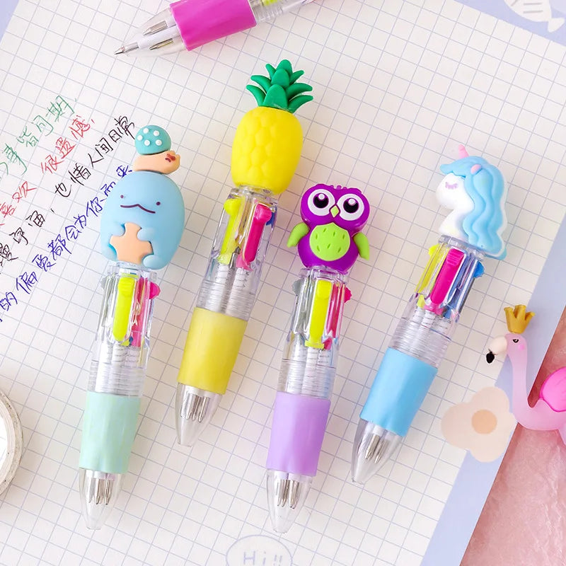 Kawaii Carnival Mini 4-Color Ballpoint Pens