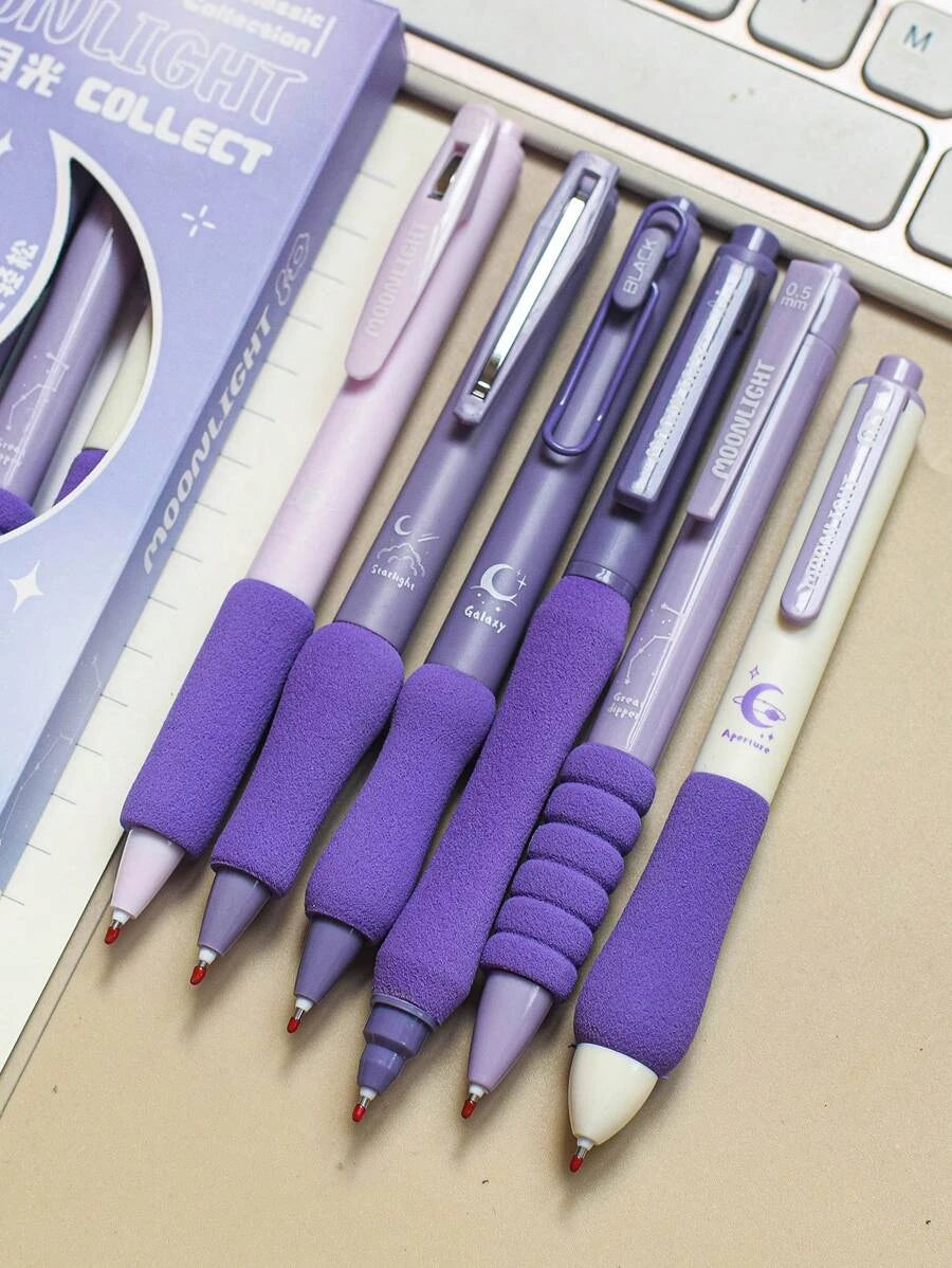 Moonlight & Heart Note Gel Pens