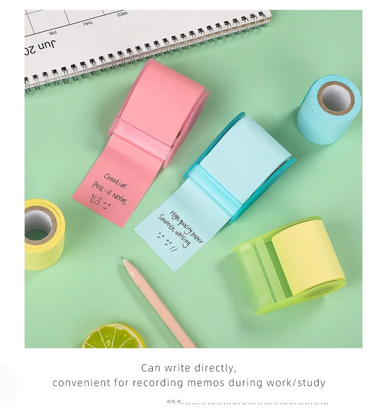 Peelie Pals Pastel Roller Sticky Notes (with Dispenser)