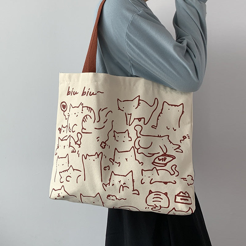 Meow & Friends Tote Canvas Tote Bag