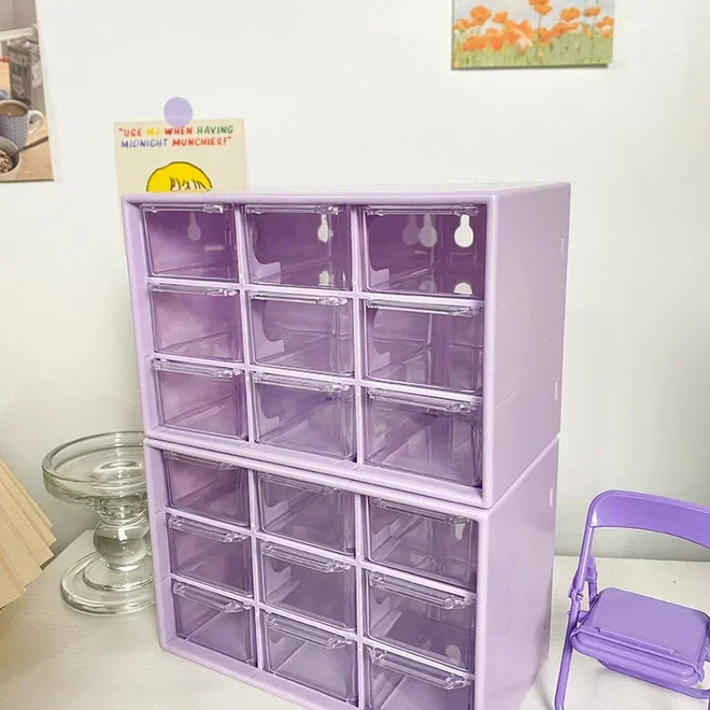 Pretty Pastel Storage 9 Grid Cubes Storage Drawers