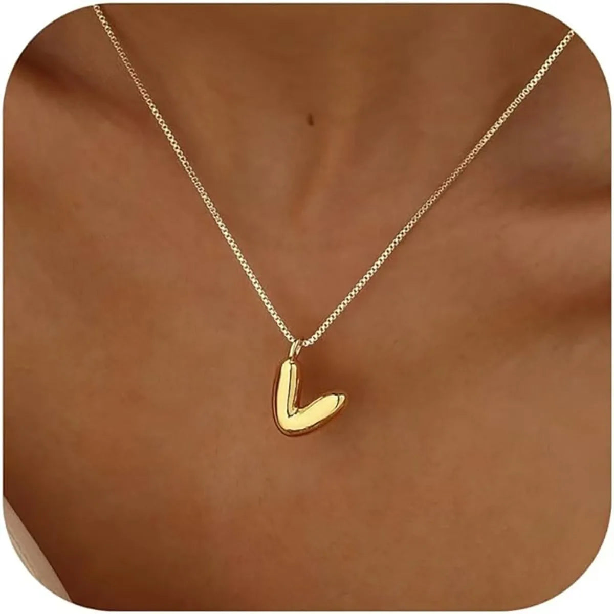 Chubby Bubble Gold Alphabet Pendant