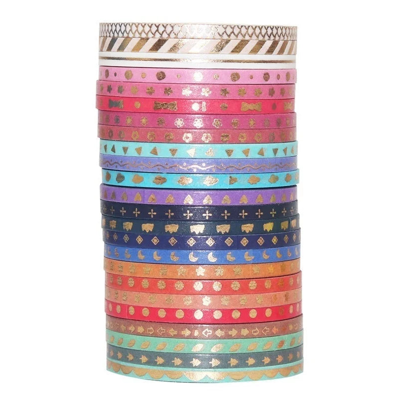 Foil Magic Rainbow Glitter Pattern Washi Tape Collection