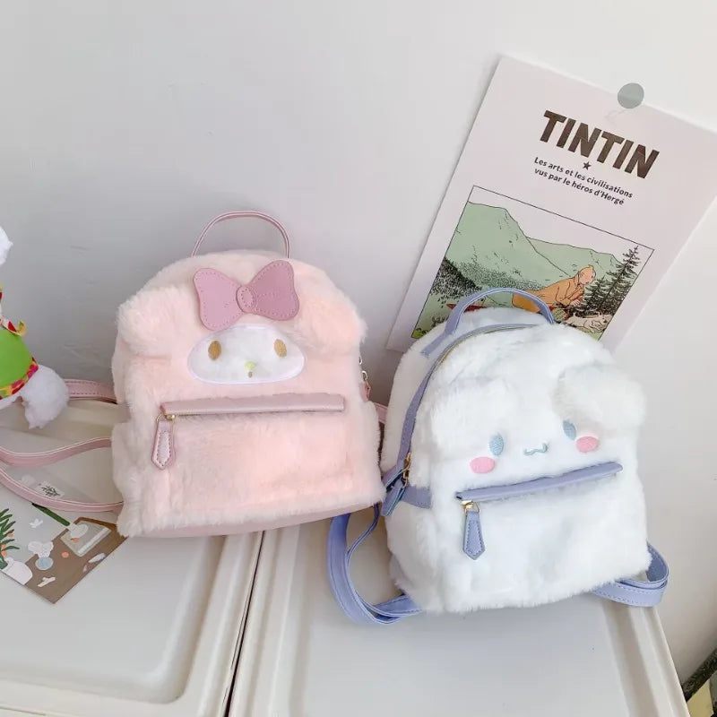Fluffy Bloom Plush Backpack