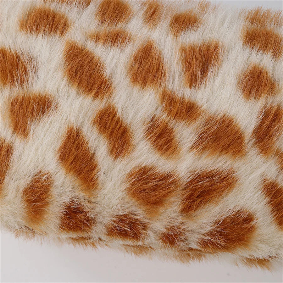 Fuzzy Safari Makeup Pouch
