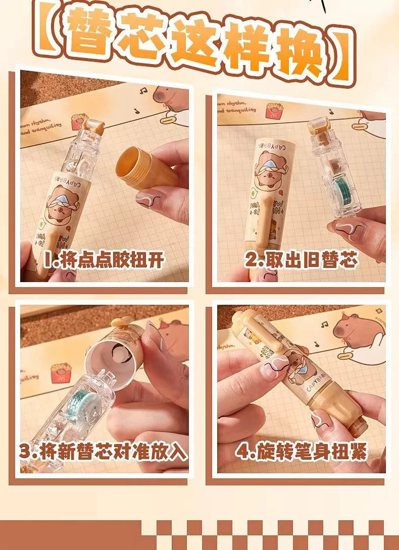 Chill & Stick Capybara Double-Sided Glue Tape
