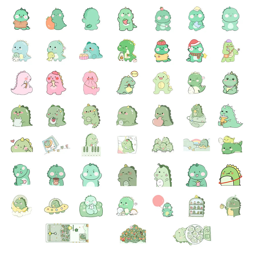 Rawr & Shine Green Dinosaur Sticker Set