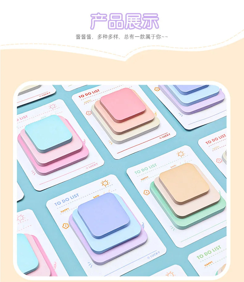 Pastel Stack Sticky Notes (3-Size)