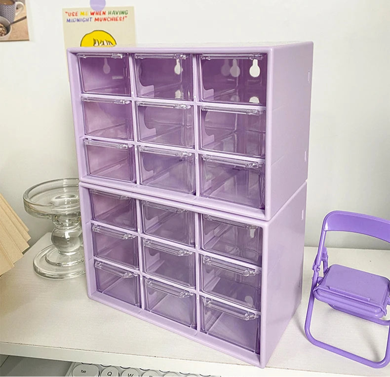 Pretty Pastel Storage 9 Grid Cubes Storage Drawers