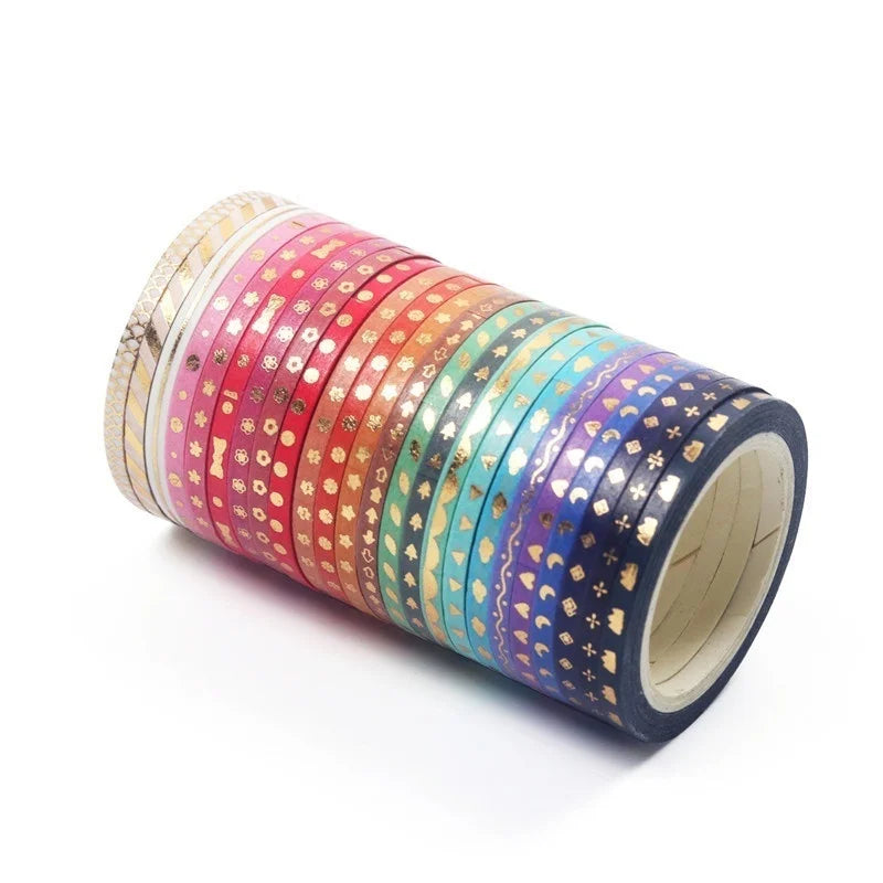 Foil Magic Rainbow Glitter Pattern Washi Tape Collection