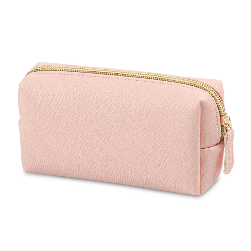 Golden Hour PU Leather Cosmetic Pouch