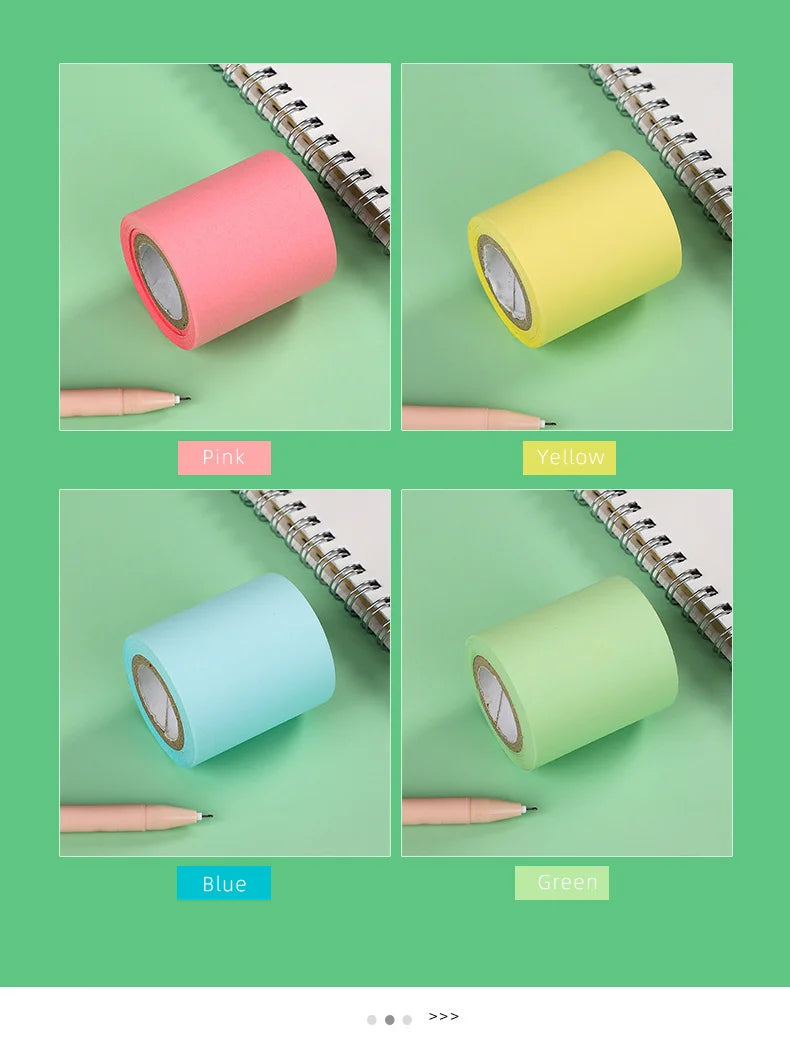 Peelie Pals Pastel Roller Sticky Notes (with Dispenser)