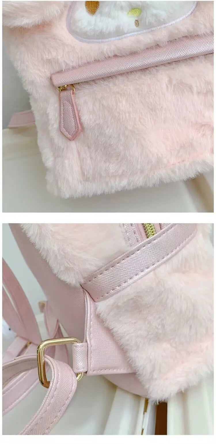 Fluffy Bloom Plush Backpack