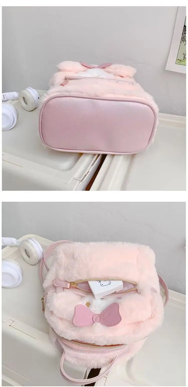 Fluffy Bloom Plush Backpack
