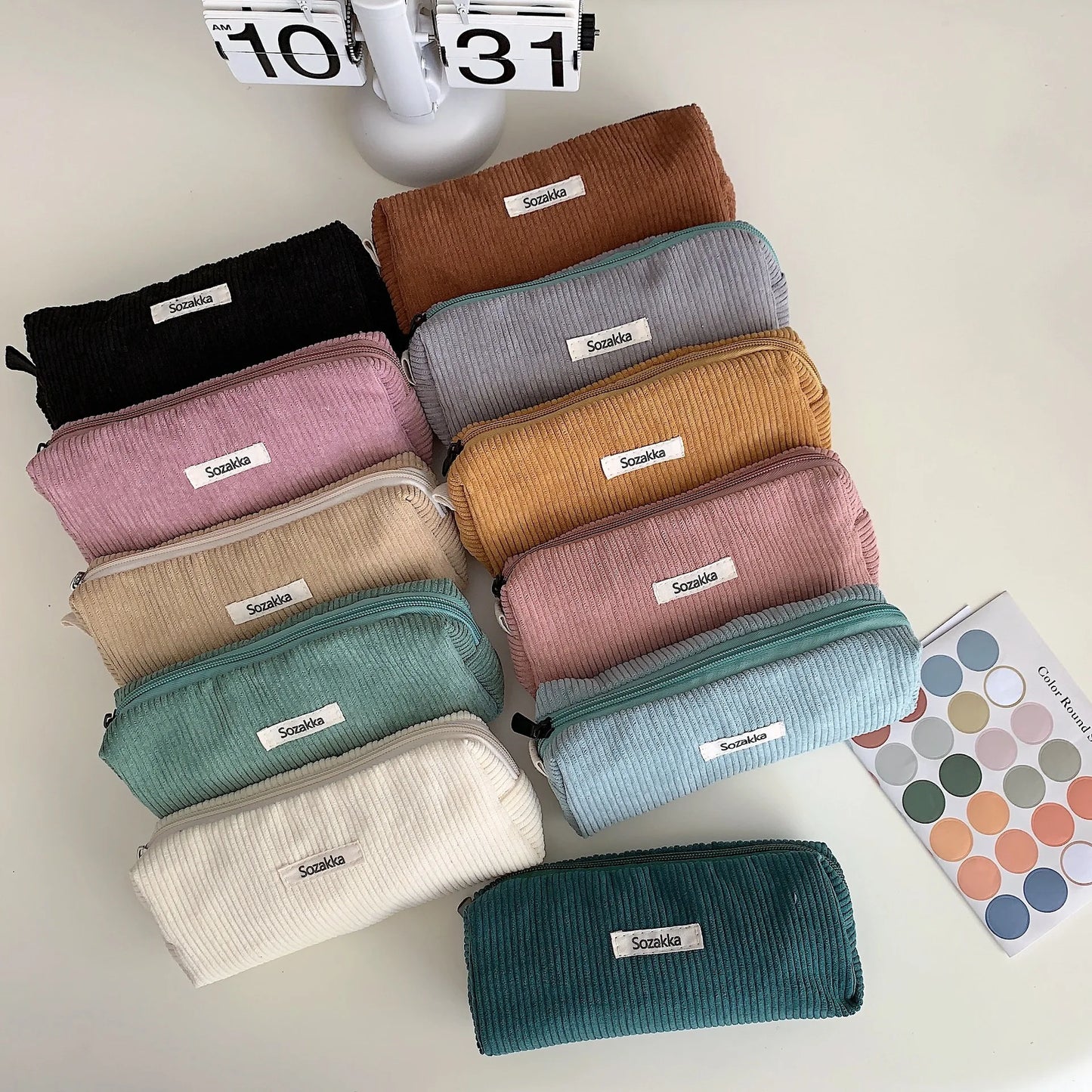 Retro Corduroy Dreams Pencil Case