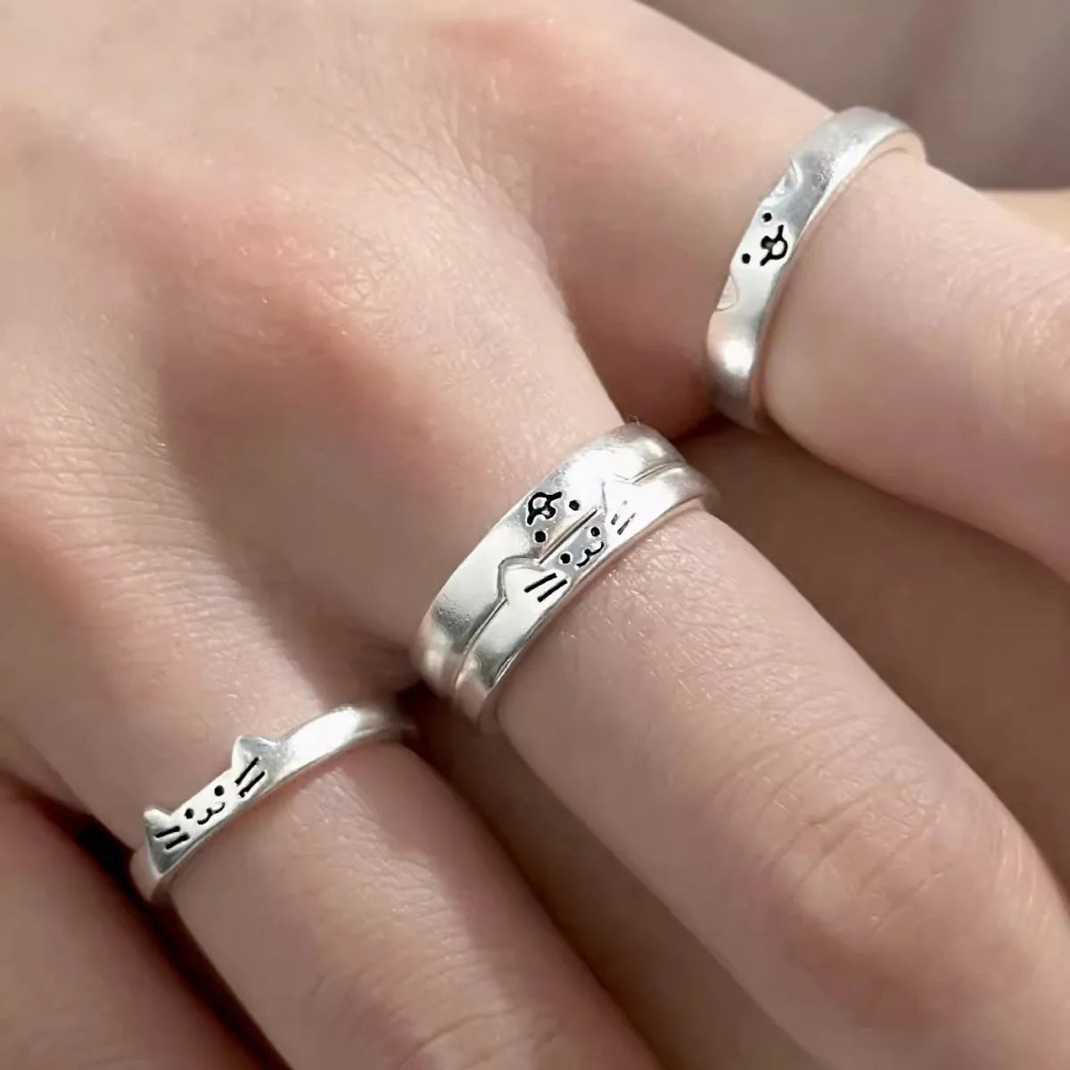 Puppy & Kitty Duo Rings
