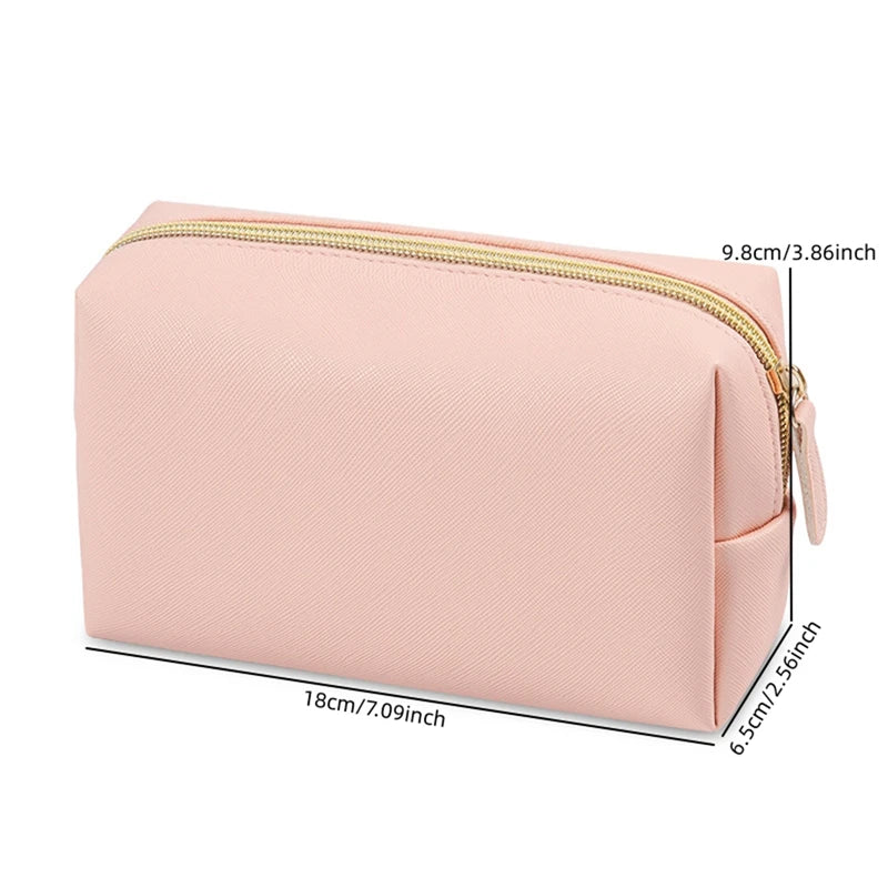 Golden Hour PU Leather Cosmetic Pouch