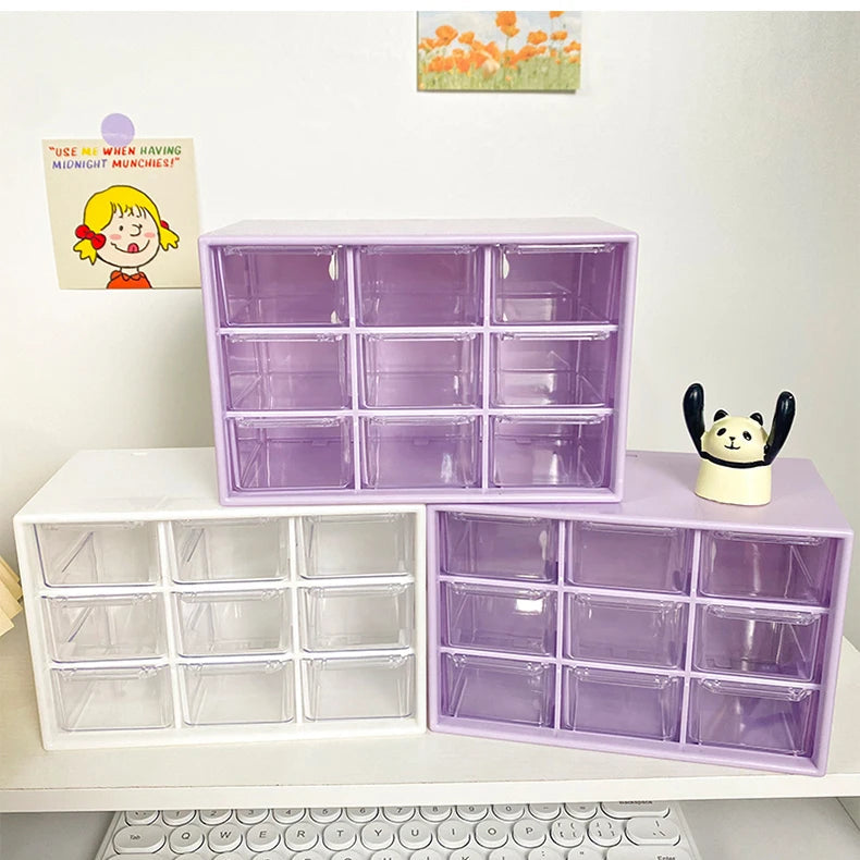 Pretty Pastel Storage 9 Grid Cubes Storage Drawers