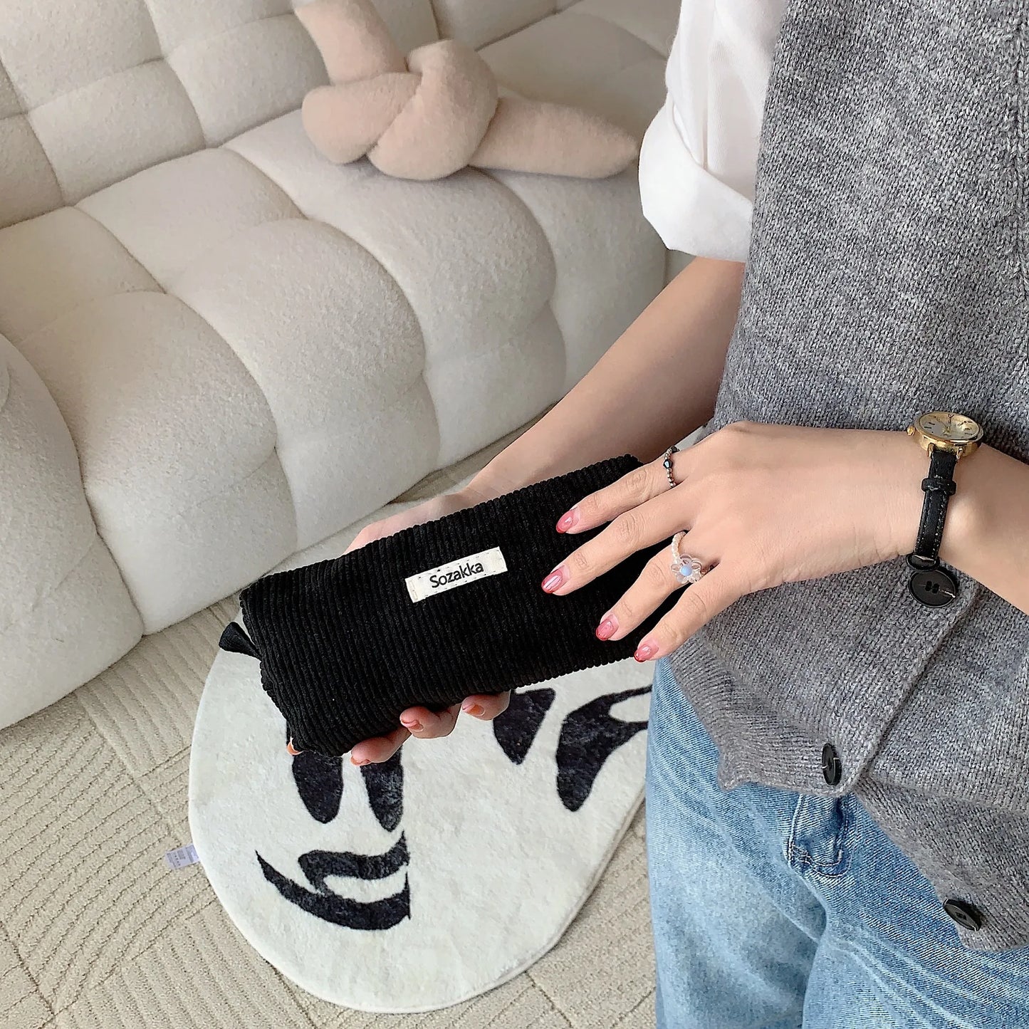 Retro Corduroy Dreams Pencil Case