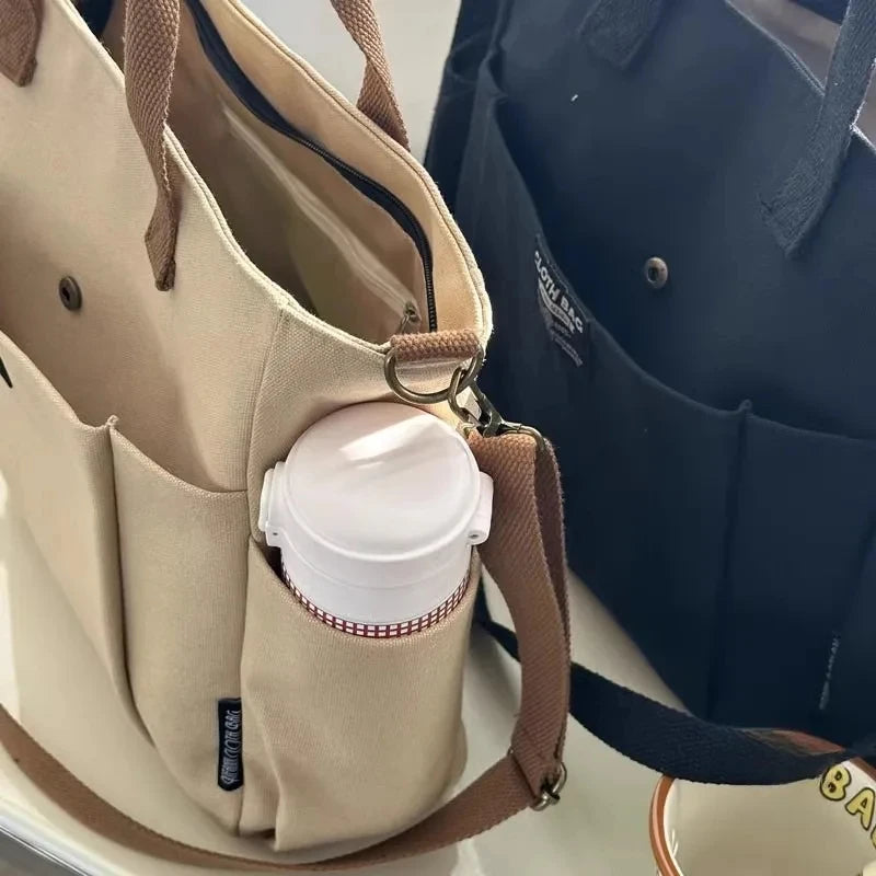Pocket Perfect Minimalist Canvas Tote Bag