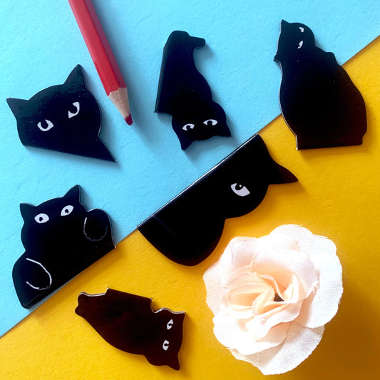 Shadow Cat Magnetic Bookmarks