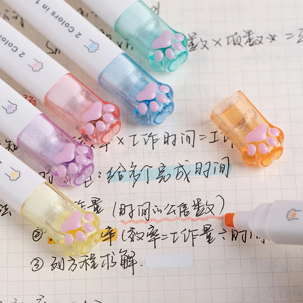 Kitty Paw Pop Duo Highlighter Pens
