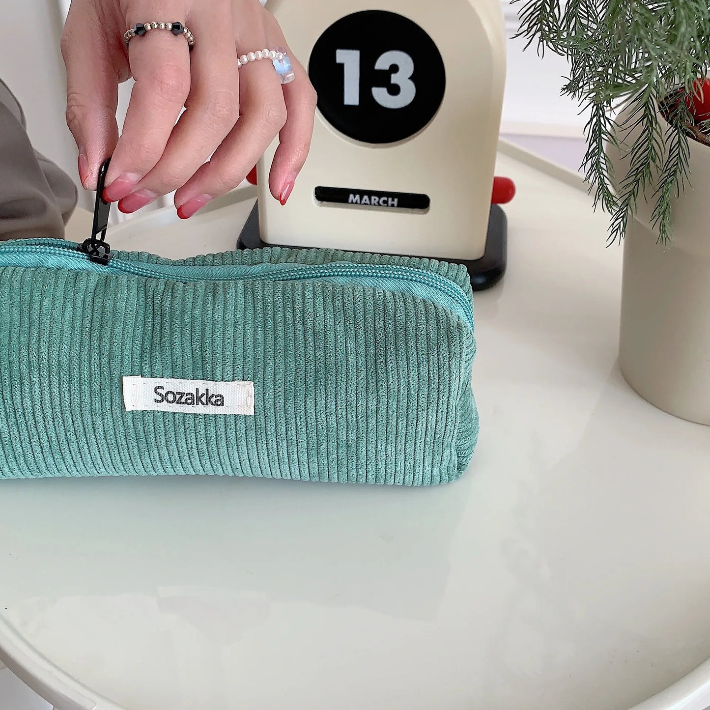 Retro Corduroy Dreams Pencil Case
