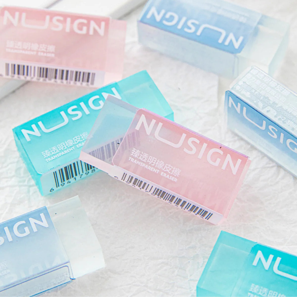 Crystal Clear Jelly-like Erasers
