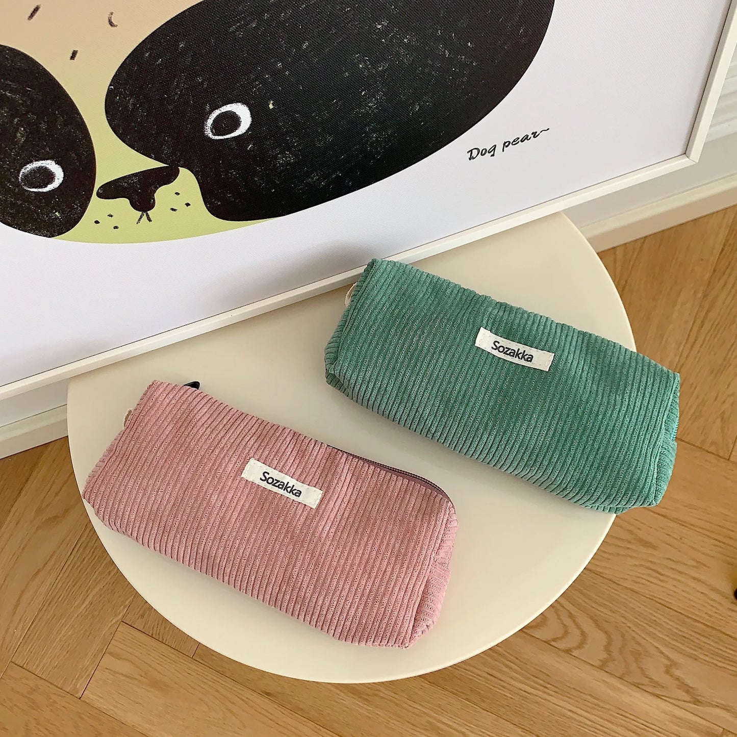 Retro Corduroy Dreams Pencil Case