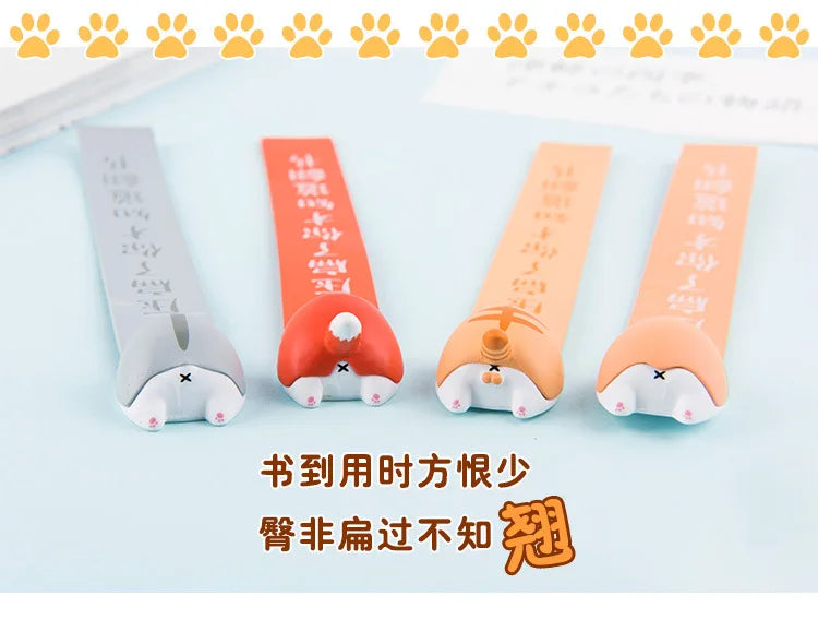 Novelty Animal Butt Bookmarks