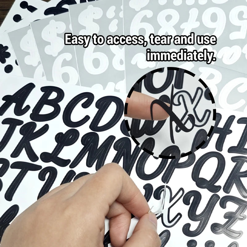 Chubby Font PVC Sticker Set