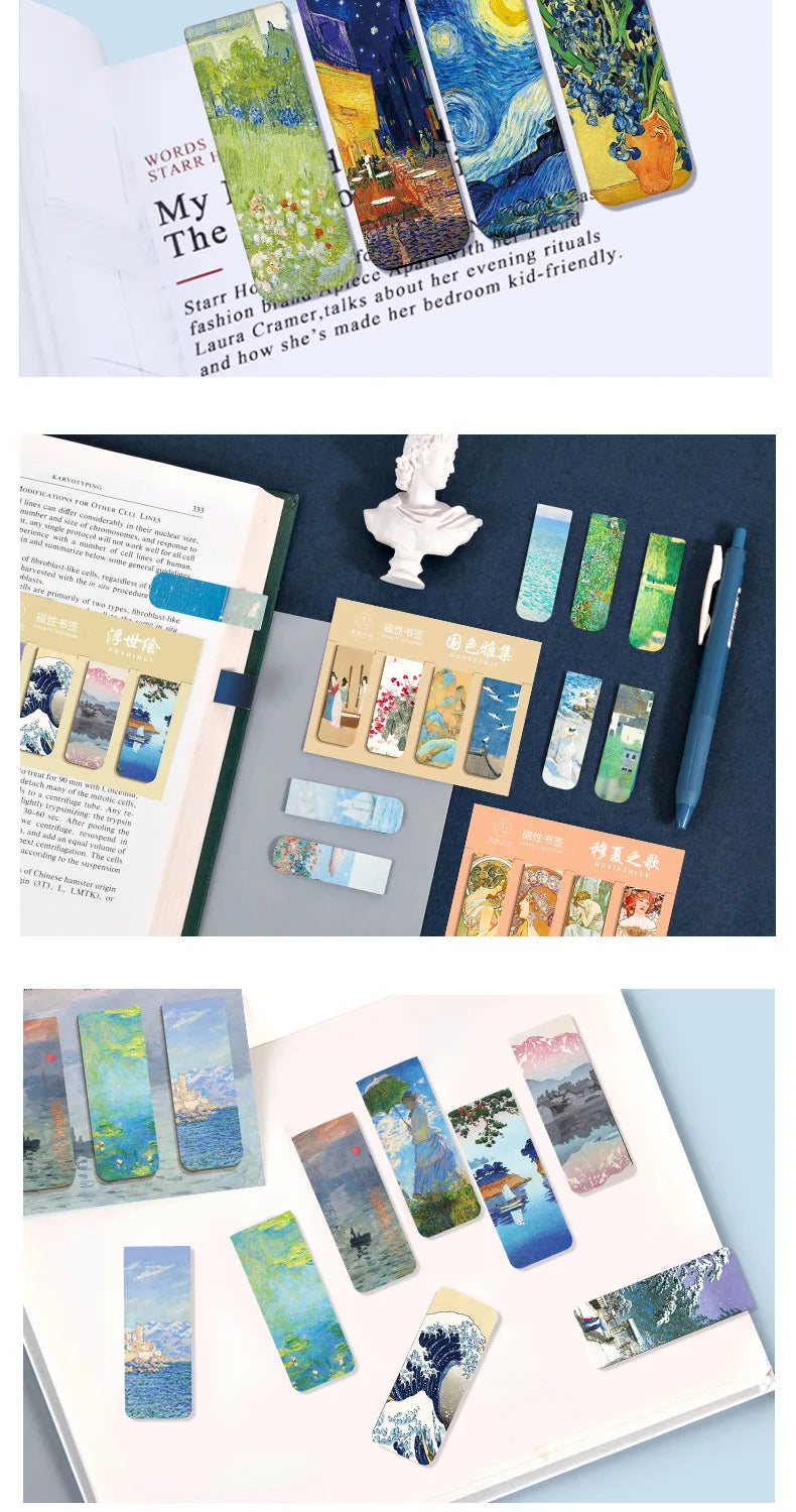 Famous Painting Masterpiece Magnetic Bookmarks